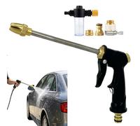 Douchette de jardin haute pression - Raccord rapide en métal - Buse de tuyau d'eau - Pour lavage de voiture, cour, irrigation, pelouse, entretien des , jardinage