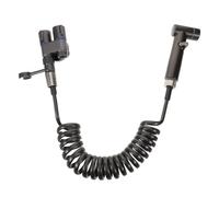 Douchette de Toilette Bidet Portative avec Valve Double Contrôle | ABS, Cuivre et PU, Montage Latéral, Design Gain de Place, pour Salles de Bain Compactes