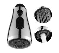 Douchette évier extractible pour mitigeur cuisine - 2 jets, bouton Eco-stop, ABS chromé (gris)