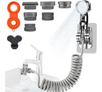 Douchette Lavabo avec Tuyau Extensible de 3m,Douchette Adaptable Sur Robinet Ensemble Pommeau de Douche avec Tuyau Douchette de