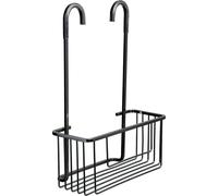 Douchette murale en aluminium inoxydable, de couleur noire, de forme rectangulaire, installation sans perçage