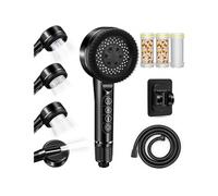 Douchette noire 4 modes avec filtre anti-calcaire