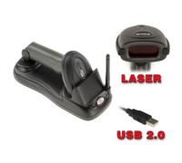 KALEA-INFORMATIQUE Douchette Laser sans Fil Lecteur de Code Barre, programmable 32 Bits, PORTEE 300M, Batterie Rechargeable. Connexion par Port USB