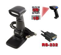 KALEA-INFORMATIQUE Douchette Scanner pour Codes à Barres Type EAN et Codes 2D Type QR Code. Liaison série COM RS232. Fournie avec Stand, flashage Automatique