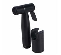 Douchette WC pulvérisateur bidet inox noir mat avec support mural - pommeau à main