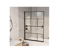 Douchewand 100x140 cm ESG zwart150750
