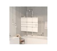 vidaXL Cabine de douche pliante ESG 100x140 cm blanc