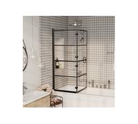 vidaXL Cabine de douche pliante ESG 120x140 cm noir