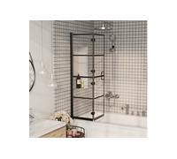 vidaXL Cabine de douche pliante ESG 80x140 cm noir