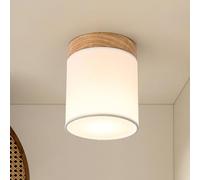 Doughelec Plafonnier Spot de Plafond 1 Spot, Bois Éclairage de Plafond Luminaire Intérieurs Rétro E14 Murale Applique pour Salon Chamre Cuisine Salle à manger 230V, Sans Ampoules