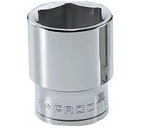FACOM - Douille 1/2" 6 Pans Métriques - S.27H - Profil OGV - Protège les Vis et Écrous - Finition Chromée Brillante - Outil de Bricolage pour Professionnel et Particulier