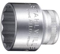 Stahlwille Douille 12 pans 17 mm – 3/8 (10 mm) – Longueur 31 mm – 02010017