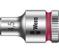 Wera 05003502001 8790 HMA Douille Zyklop à emmanchement 1/4", 4.5 mm, Argent/rouge