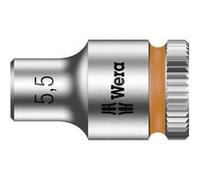 Wera Douille 05003504001 – 6 pans extérieurs 5,5 mm – Longueur 23 mm – Emmanchement 1/4" (6,3 mm)