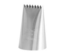 Douille à Bûche Cannelée en Inox à 6 Dents - 20 x 3 mm