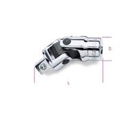 Beta - 920/25 Snodo con attacchi quadri maschio e femmina 1/2" cromato, caratterizzate da resistenza, affidabilità e facilità d'impiego, 009200988