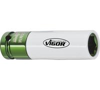 VIGOR VIGOR Douille à choc 1/2" carré intérieur 12,5 mm V2471 hexagone extérieur 15 mm, longueur totale 85 mm Quantité:1