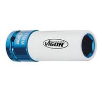 Vigor Blinky Douille à choc V2472 – 6 pans extérieurs 17 mm – Carré 1/2" (12,5 mm) – Long. 85 mm
