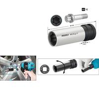Douille à choc profil spécial 17 mm Longueur: 86 mm Hazet 905SLG-17 Propulseur: 1/2\ (12.5 mm) 1 pc(s)