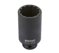 Douille à choc SONIC 1/2" 36 mm 12-kant tief