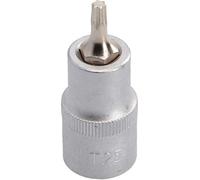Douille à embout Torx ½ 12,5 mm Manuelle BT022972 - Longueur Douille et Embout 55 mm - Profil Torx 27 - Acier avec Surface Chrome Vanadium Mat de Haute Qualité - Robuste et Pratique - BRILLIANT TOOLS