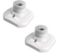 Douille à visser E27 pour plafonnier, adaptée à une utilisation intérieure, culot en plastique pour LED, lot de 2