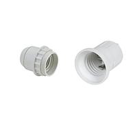 Douille ampoule - Soquet ampoule - Douille lumière - Douille de lampe - Douille E27 Chem 1/2 Filetee Avec Bague D58mm Raccord 10mm Blanc & Douille ampoule - Soquet ampoule - Douille lumière