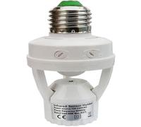 Douille avec détecteur de mouvement PIR ampoules avec culot E27 avec réglage du temps et de la lumière