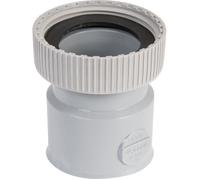 Douille avec joint - NICOLL - Douille PVC grise droite - ø40 mm - Filetage 1""1/2 (40x49) - Femelle à visser