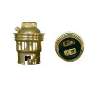Douille B22 en acier laitonné simple bague borne de terre