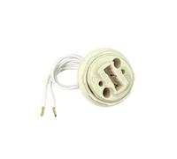 Tibelec Douille halogène filetée 854710, 2 bagues, culot G9, blanc, 2A 250V, garantie 5 ans
