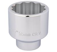 Douille Chromée Standard 12 Points 55Mm 3/4" Longueur 16708
