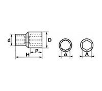 DOUILLE COURTE 3/8 12 PANS 13 MM SAM - J-13