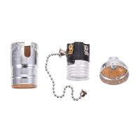 Douille D’ampoule E27 Rétro en Aluminium avec Tirette, Argenté | Éclairage D’ambiance, Installation Simple et Démontage Pratique, pour Restaurants et Librairies