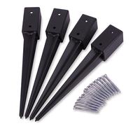 Douille d'ancrage à enfoncer pour poteau, support, 4 pièces