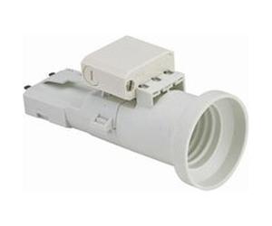 Douille DCL provisoire E27 + Fiche DCL 2 ampères 250v 500w maxi NF DEBFLEX Blanc - 712780 blanc G