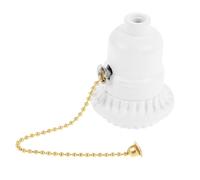 Douille de Lampe à Tirette en Bakélite pour Plafonnier, Blanc | Remplacement Pratique, Construction Solide et Angle Réglable, Forte Capacité Portante, Design Unique