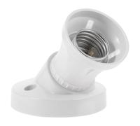 Douille de Lampe E27 Blanche 4a 220-250v, Installation Facile | Alliage de Zinc, Entraxe 51mm, Filetage 10mm, Cuivre et Bakélite, pour Plafonnier