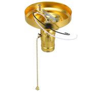 Douille de Lampe Rétro E27 à Chaîne, Support Décoratif pour Salle à | Fer et Plastique, Démontage Pratique, pour Restaurants, Finition Or, Accessoire Lumineux Vintage