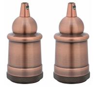 Douille de lampe vintage - vidaXL - E27 - Bronze rouge - Aluminium - 49x103 mm - Robuste et durable