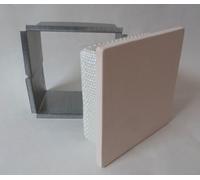 Douille de nettoyage en céramique carrée "14 x 14 cm" avec douille de montage carrée