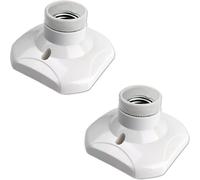 Douille de Plafonnier E27 à vis pour Lampe Murale Mur Intérieur, AC 230V, Base Plastique Culot E27, lot de 2