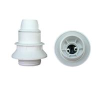 Douille E14 thermoplastique ZENITECH 1 bague blanc