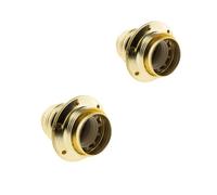 Zenitech - Lot de 2 douilles E27 acier laitonné double bague + borne de terre