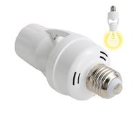 Douille E27 avec Détecteur de Mouvement, Support de Lampe LED, Convertisseur de Douille E27, Interrupteur Adaptateur, Détecteur de Mouvement PIR Réglable