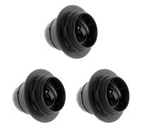 Douille E27 + bague - noir - Zenitech (Lot de 3)