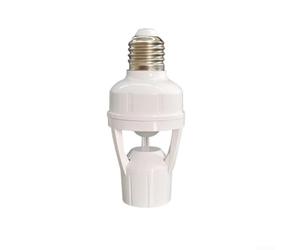Douille E27 Capteur PIR Installation pour facile Douille E27 | Détection 360° pour angle pour mort, délai 16s à 220s, pur, pour facile à visser, compatible LED