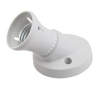 Douille E27 en plastique pour plafonnier 250 V pour blanc | Construction en plastique, tension de 220-250 V, taille compacte de 7,5 cm, styles droits/obliques, ventilateur de plafond ou