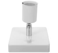 Douille E27 pour Ampoule, Support Plafond à Montage Facile, Blanc | Fer et Céramique, Forme Plate Élégante, Installation Murale ou Suspendue, Usage Domestique