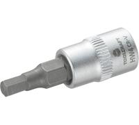 Douille-embout 6 pans intérieurs 4 mm Longueur: 37 mm TOOLCRAFT 816069 Propulseur: 1/4\ (6.3 mm)